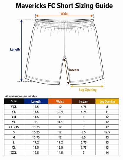 Mavericks FC Boys Soccer Shorts